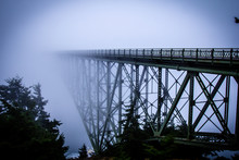 Deception Pass Bridge During Foggy Weather