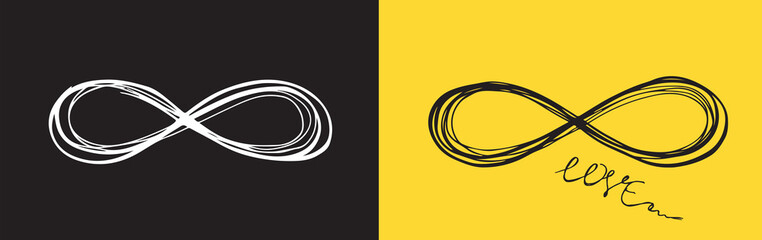 Infinity sign hand drawn illustration