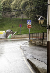 Wall Mural - Rain on street