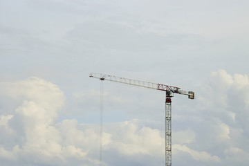 Industrial construction cranes the construction of an building