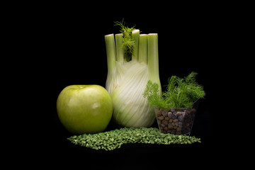 A green apple and fennel