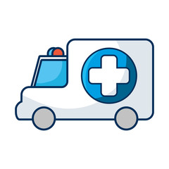 Wall Mural - ambulance car vehicle isolated icon