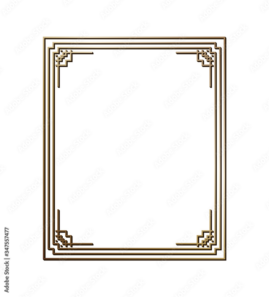 Vector de Stock Vector illustration of art deco borders and frames.  Creative pattern in the style of the 1920s for your design. | Adobe Stock, image size:906x1000