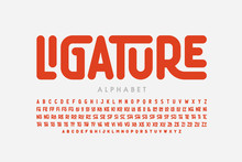 Ligature Font, Uppercase And Lowercase Alphabet Letters With Ligatures