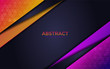 Abstract futuristic vector on layer orange and purple with dark navy background