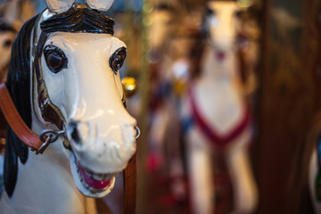 Wall Mural - Ancient German Horse Carousel built in 1896 in Navona Square, Rome, Italy