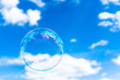 © Jiří Tashi Vondráček - Blown bubble and blue cloudy sky