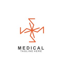 Health logo template design.Medical Cross logo design