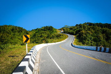 Curve road in the mountains