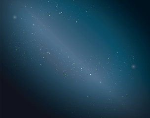 space background with bright star clusters.