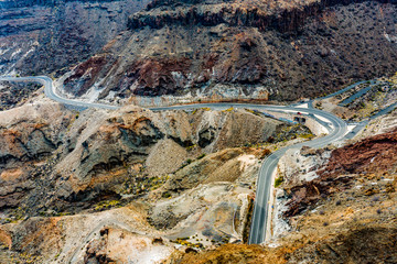 Wall Mural - Roads from aerial on the beautiful island of Gran Canaria in a peaceful natural setting