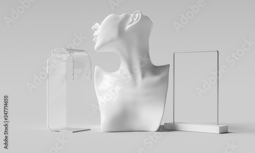 Fotografía Mannequin earring Jewelry necklace display stand