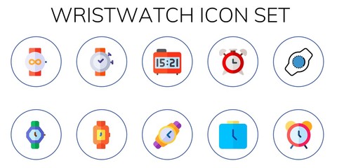 Wall Mural - wristwatch icon set