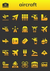 Poster - aircraft icon set