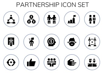 Canvas Print - partnership icon set