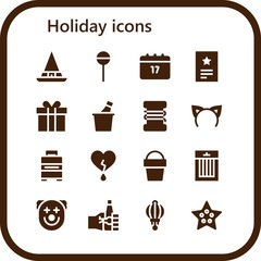 Wall Mural - holiday icon set