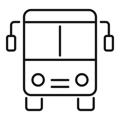 Canvas Print - Bus relocation icon. Outline bus relocation vector icon for web design isolated on white background