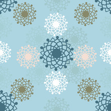 Vector Traditional Ornamental Flower Mandala Seamless Pattern Background. Perfect For Fabric, Wallpaper And Packaging Projects.
