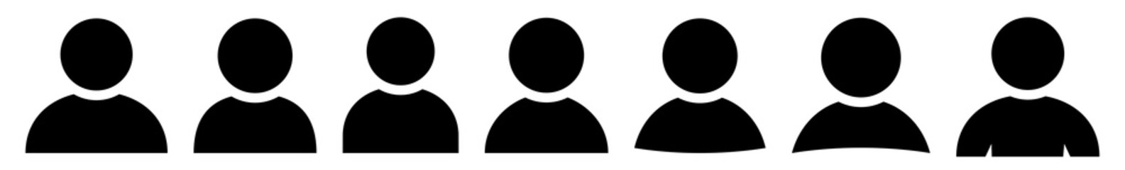 Wall Mural - user icon black | avatar illustration | client symbol | member profile logo | login head sign | isol