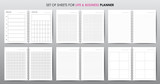 Fototapeta Mapy - Simple vector business planner with open date