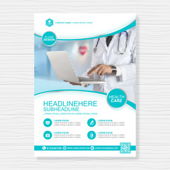  Corporate healthcare and medical cove a4 flyer design template for print