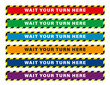 walkable sticker wait your turn color