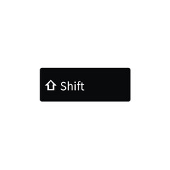 keyboard shortcut icon - Shift Key flat style