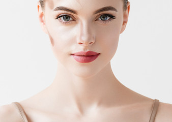 make up woman face lines beauty model face cosmetic skin tone portrait