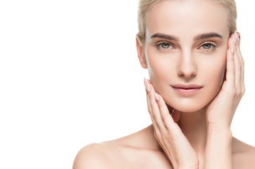 beautiful woman clean skin beauty face cosmetic concept pure young model