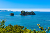 Fototapeta  - View of Gemstone Bay while walking to Cathedral Cove in New Zealand