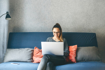 Girl working on laptop