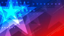 Abstract USA Background Design Of Star For 4th Of July Independence Day Vector Illustration