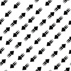 Wall Mural - Seamless pattern background arrow pointer black white