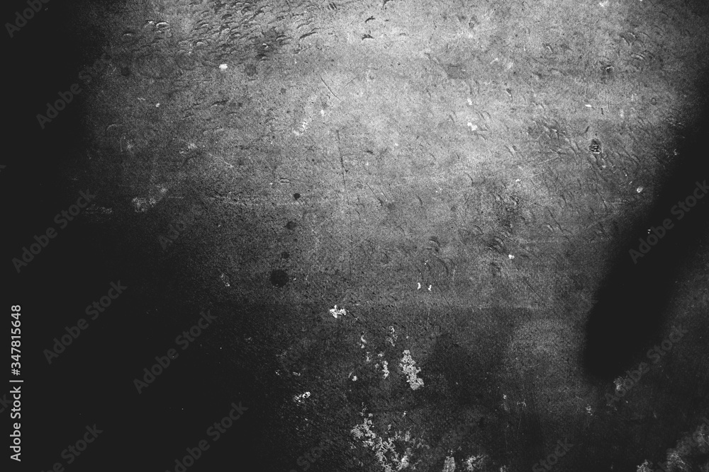 Photo of old scratched surface texture in black colors - obrazy, fototapety, plakaty 