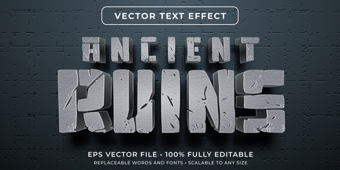 Wall Mural - editable text effect - ancient civilization ruins style