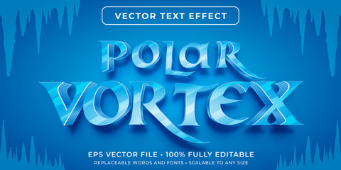 Wall Mural - editable text effect - frozen ice shards style