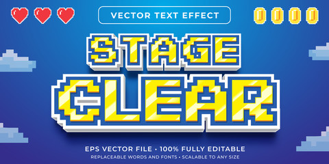 Wall Mural - editable text effect - video game pixel text style