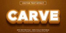 Editable Text Effect - Wood Carving Style