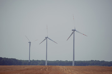 Poster - Windturbine at sunny day