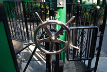 Old Brass Control Wheel