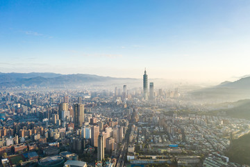  Skyline of taipei city in downtown Taipei, Taiwan.