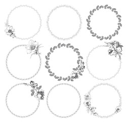 Wall Mural - hand drawn vector illustration - laurels and wreaths. design elements