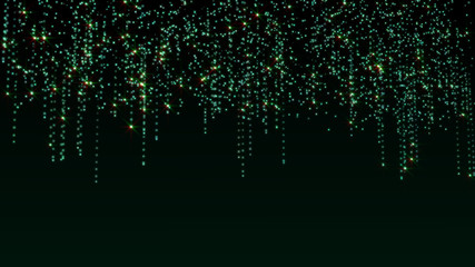 Leinwandbilder - Technology Small Square Particle Flickering And Fall Down Illustration
