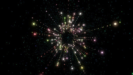 Aufkleber - Abstract Line Elements Speed Of Light Concept Explosion  Illustration. Starburst Dynamic Rays Sparkling With Deep Energy Texture Background.