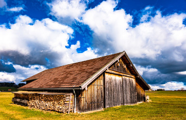 Canvas Print - hut at the european alps