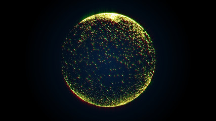Aufkleber - Abstract Glowing Magic Plasma Sphere Protection Illustration Texture.
