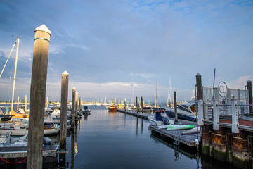 Wall Mural - Harbor in the morning