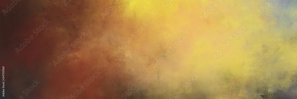 beautiful vintage abstract painted background with dark khaki and very dark magenta colors and space for text or image. can be used as horizontal header or banner orientation - obrazy, fototapety, plakaty 