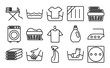 © Jeronimo Ramos - washing machine and Textile care icon set, line style