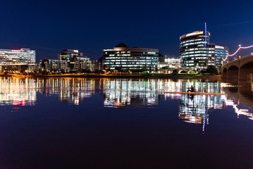 Tempe Town Lake at night